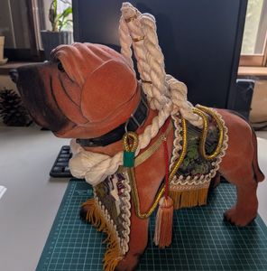【縁起物】闘犬　土佐犬　楽焼　置き物 縁起物】闘犬 土佐犬 楽焼 置き物 縁起物】闘犬 土佐犬 楽焼 置き物