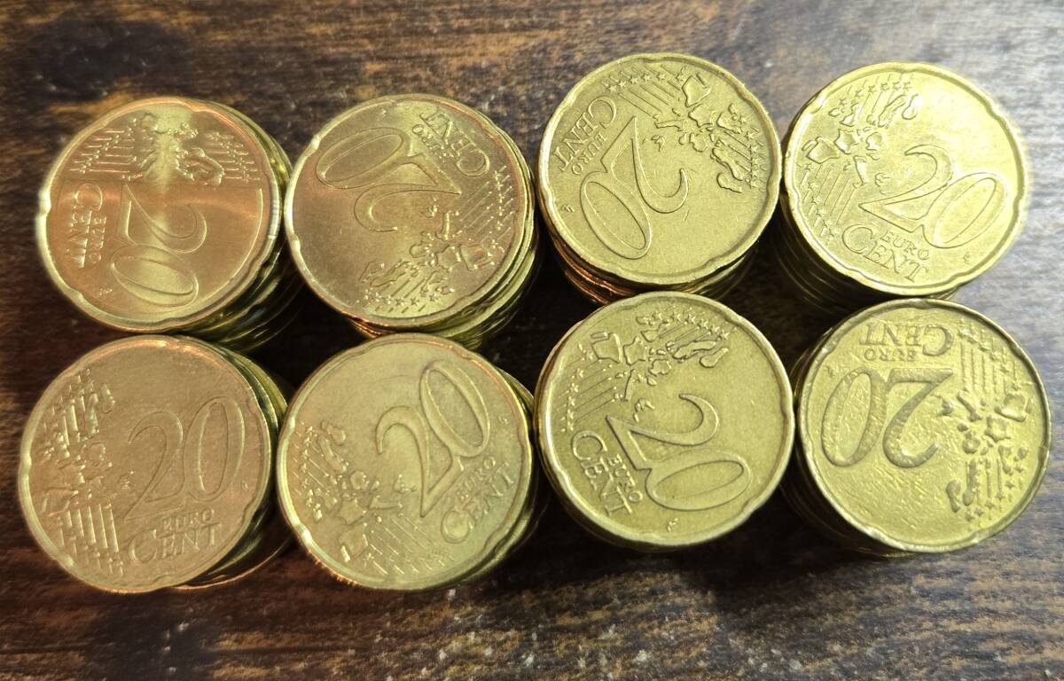 ユーロ20セント硬貨の値段と価格推移は？｜1件の売買データからユーロ