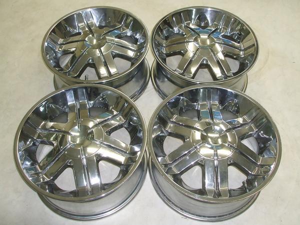 モデュ－ロメッキホイール4本セット18インチ！ アメ車に！rozziメッキ 9J-20 off+18 pcd127/5H ホイールのみ4本(5穴
