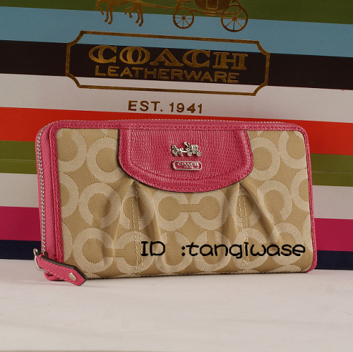 コーチ COACH マディソン オプ アート サテン長財布46641 SVALC(女性用 