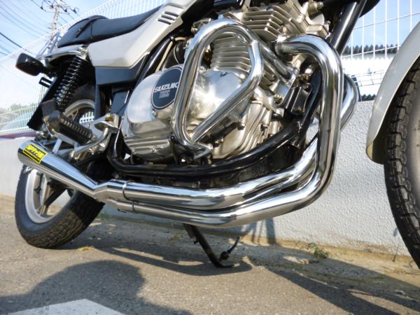 GSX250E刀ゴキ用☆SPチャラ男管☆メッキ☆メガホン管G063/カタナ
