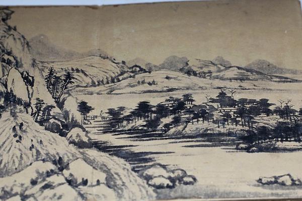 美術品・アンティーク・コレクション 【一点物】水墨画 風景画 美術品