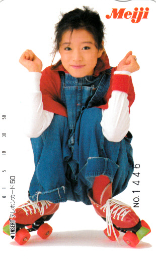 4-i/n　「抽プレ」中森明菜◆明治◆テレカ★_1