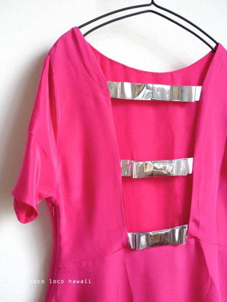 3.1フィリップリム シルバー バック リボン ワンピース ピンク 8