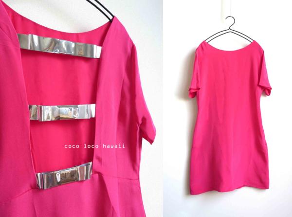 3.1フィリップリム シルバー バック リボン ワンピース ピンク 8