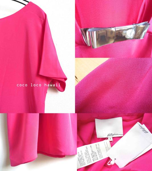 3.1フィリップリム シルバー バック リボン ワンピース ピンク 8