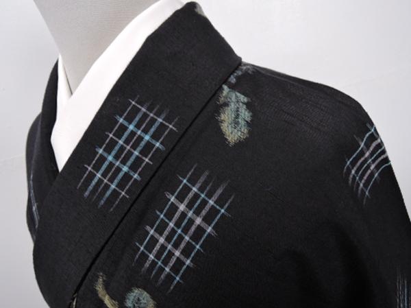 着物10 1円 逸品!! 小千谷紬 赤カブ 袷着物 ☆☆☆☆☆