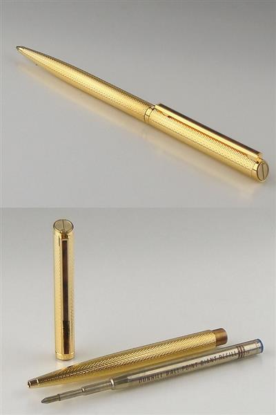 ダンヒル ボールペン ゴールド×茶 Dunhill 箱付 中古
