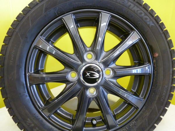 ライフ、ワゴンR】中古スタッドレス 155/65R13 + 新品アルミ