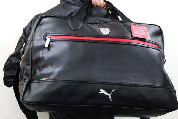06★PUMA フェラーリ 新品 大型 ボストンバッグ黒[072248-01]六