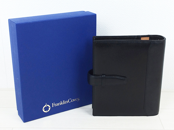 美品 フランクリンコビー システム手帳 ブラック 黒 U117 Franklin 
