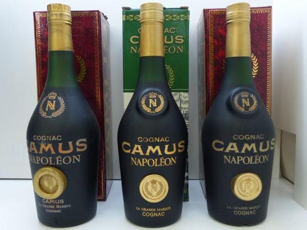 古酒☆CAMUS ナポレオン 3本セット【2-213 カミュ ナポレオン 古酒☆CAMUS ナポレオン 3本セット【2-213 カミュ ナポレオン