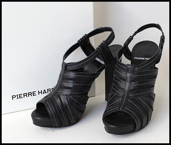 ■PIERRE HARDY■異素材切替サンダル■ブラック■38■