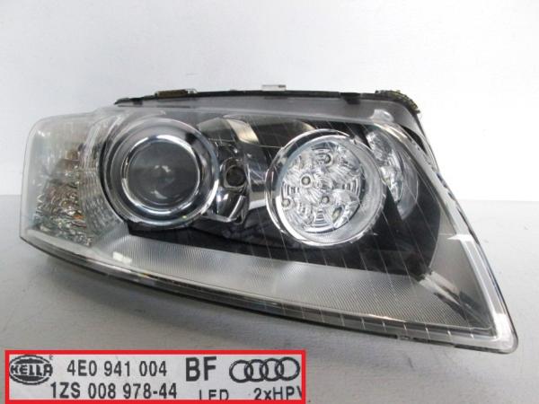 即決 アウディ A8 4E 純正 右 ヘッドライト HID LED (M060962)