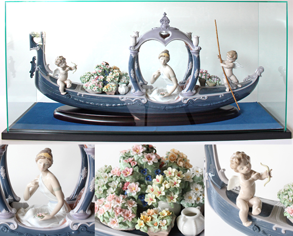LLADRO リヤドロ 『女神のゴンドラ』 ガラスケース付 数量限定品