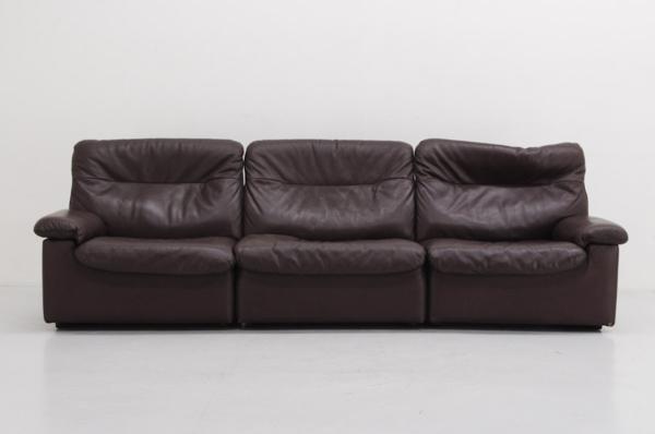 ★訳有モビリアde Sedeデセデ★トリプルソファ★本革茶★YV1A