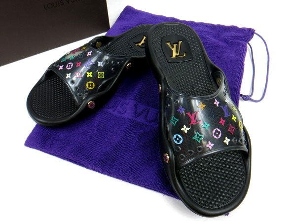 超美品【ルイヴィトン】ビーチサンダル★男女兼用★マルチ★25.5