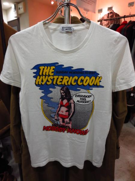 HYSTERIC GLAMOUR ヒステリックグラマー アメコミ風Tシャツ 白 S