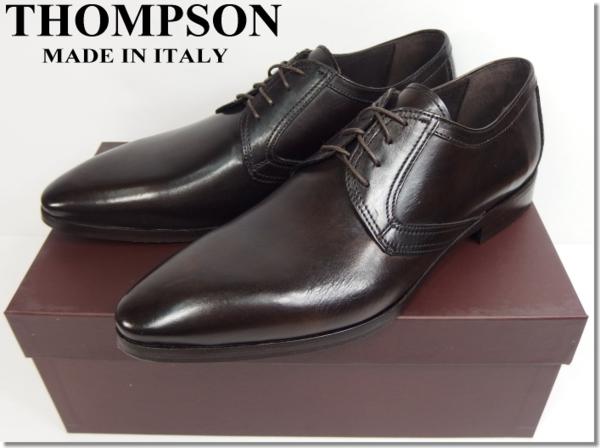 新品5.4万=THOMPSON=レザーレースアップシューズ伊製201/42