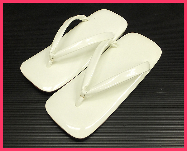 未使用/雪駄/草履/エナメル×本革底/全長約25.8ｃｍ[H0701D]