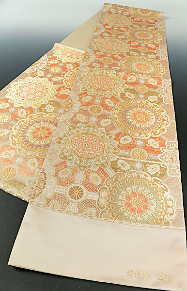 【和遊館】OFwa96　仕立付！西陣『加藤善織物』引き箔袋帯　華文