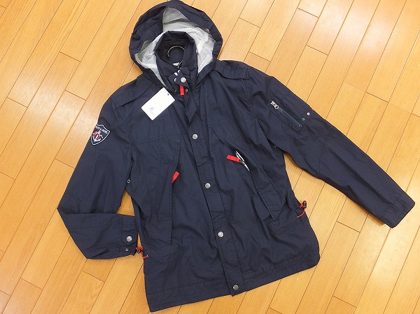 JK173 g-stage 春夏マリン調綿マウンテンパーカー濃紺M/LEON掲載