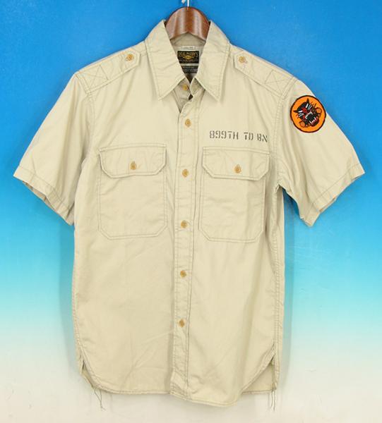 3597 リアルマッコイズ 半袖オフィサーシャツ 14 1/2-32 美品
