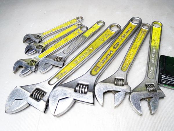 成清d725 ロブスター他 モンキーレンチ各種■375～200mm★計8丁