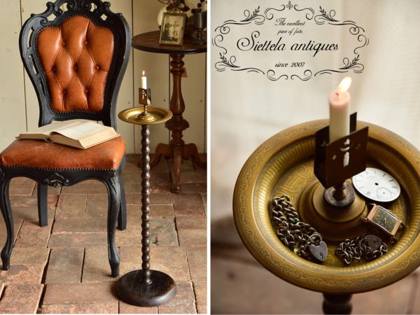 ○。英国アンティーク・蝋燭立て付アッシュスタンド/灰皿/煙草