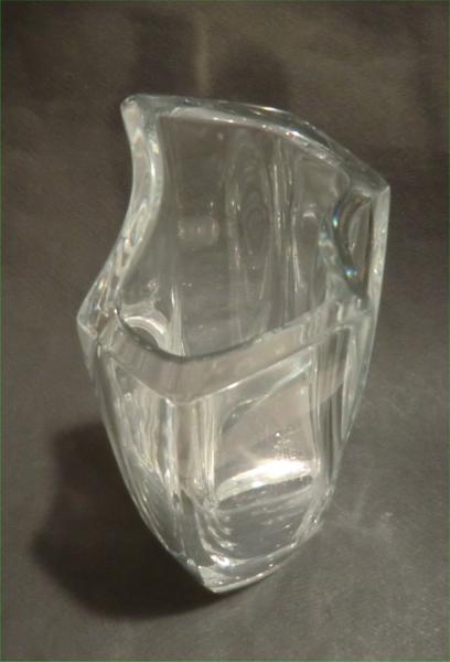 Baccarat バカラ 高級クリスタル花瓶 高さ約20cm 階段状デザイン 2点