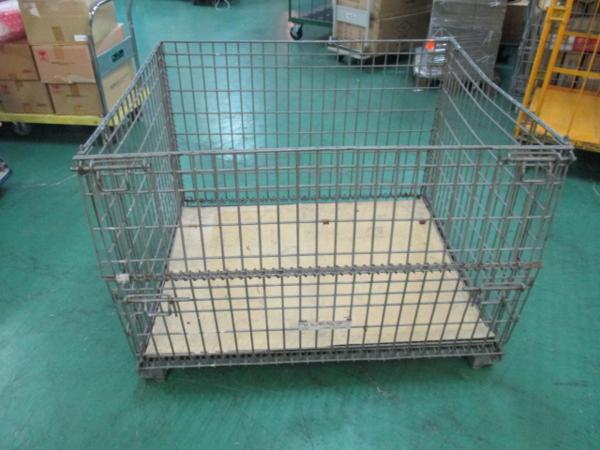 04/313 ● 業務 用品 鉄 カゴ パレット 折りたたみ式 荷量1トン
