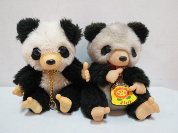 昭和レトロ ファースト パンダ モンチッチ風 人形 2つ~当時物