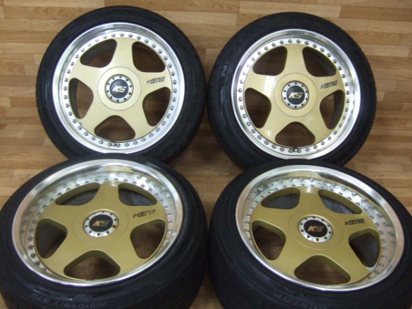 5-1125◇深リム☆KOENIG ケーニッヒ☆9J+34，8J+29 車