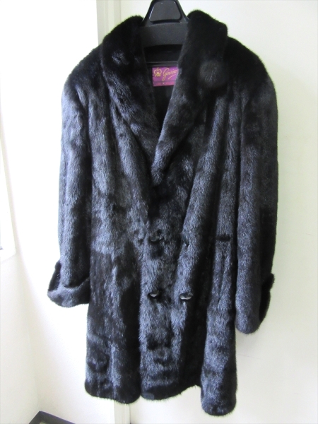 SAGAMINK/サガミンク Ranched Mink 毛皮コート 黒ブラック★5052