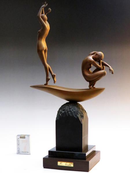 絵画館 遠藤幹彦 ブロンズ像「2人の女」限定・裸婦☆14～18万