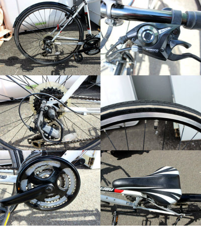 中古 クロスバイク 21段変速 AMERICANEAGLE CROSS7021R[r+]73670(L 