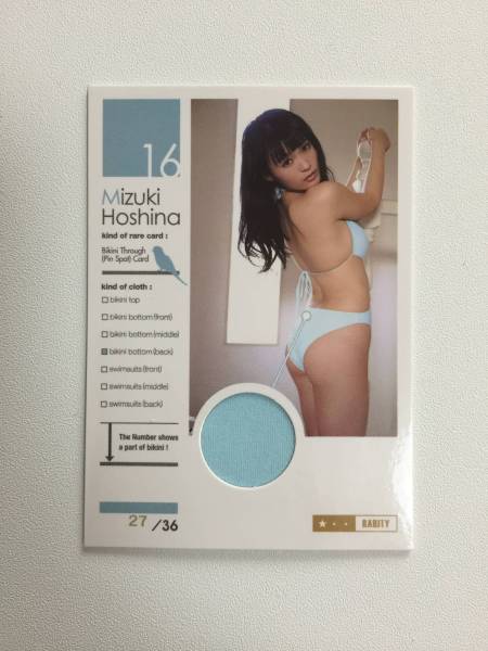 星名美津紀 36枚限定 ピンスポビキニカード 検）生キス 直筆