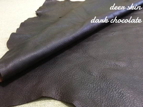 鹿革☆ダークチョコ 約1.3-1.4mm 78ds