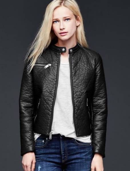 新作新品★GAP★レザーJKT シングルライダース