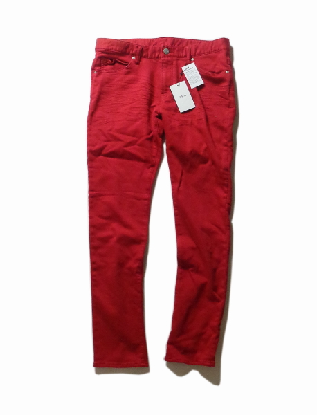 NANO universe（ナノ・ユニバース） ジーンズ AUTHENコラボ SILKNIZED 新品14ss【AKM×nano universe】別注カラージョグデニム・Red・M