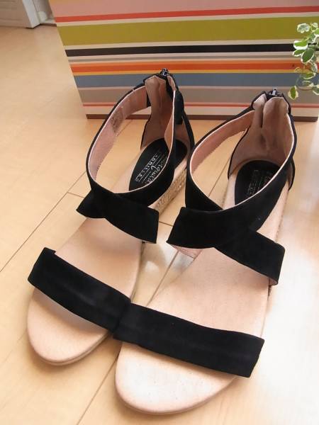 美品◆SHIPS購入　FLAMENQUITAS スエードクロスサンダル38◆