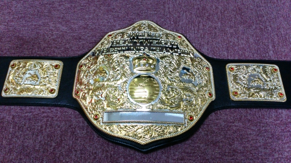 NWAWWEビッグゴールドチャンピオンベルトデュアルカラー4mm