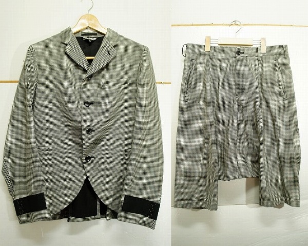 BLACK COMME des GARCONSギャルソン 千鳥格子セットアップ1006F