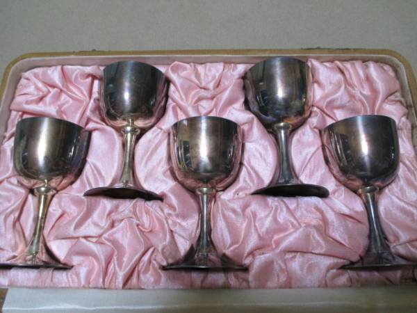 ★純銀製品【グラス５個セット　２００グラム】共箱★