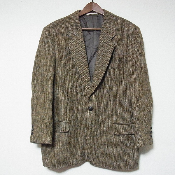 パパスxハリスツイード ウール 2B ジャケット S