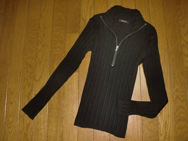 美品 コムサメン COMME CA MEN ウール ジップ 長袖ニット