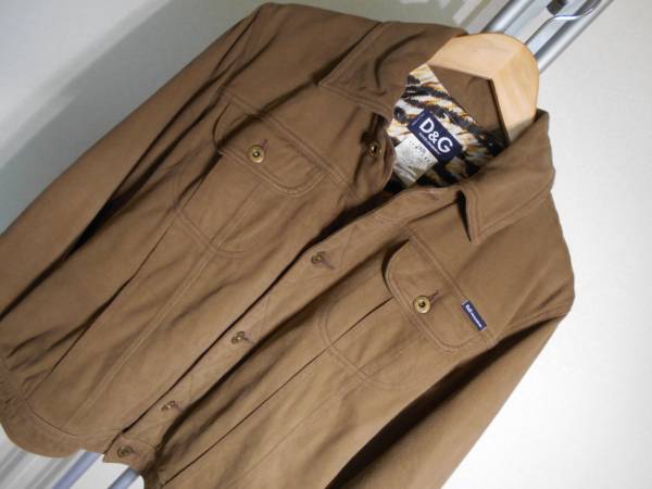 S010■D&G★伊製★カーキブラウン★起毛ジャケット■XS