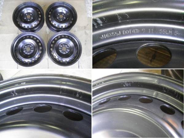 ラクティス純正スチールホイール 16×5.5J 5H100 +39 4本 [RK]