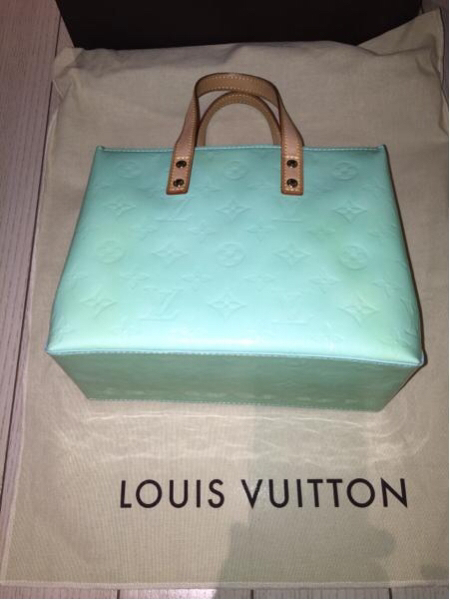 LOUIS VUITTON リード ハンドバッグ ヴェルニ グリーン 中古