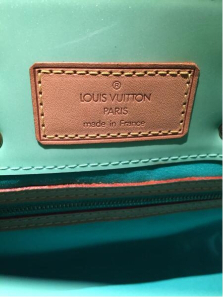 LOUIS VUITTON リード ハンドバッグ ヴェルニ グリーン 中古